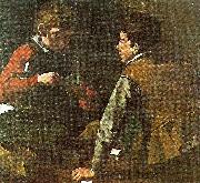 Caravaggio card-players, c oil painting on canvas
