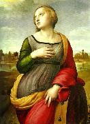 Raphael st catherine oil on canvas