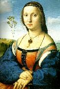 Raphael portrait of maddalena oil on canvas