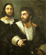 Raphael portrait of raphaeland a friend oil painting on canvas