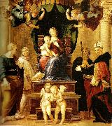 Raphael far right madonna del baldacchino oil on canvas