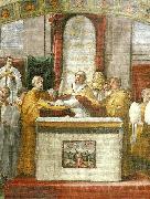 Raphael oath of pope leo 111fresco detail painting