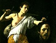 Caravaggio david med goliats huvud painting