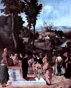 Giorgione Der Mosesknabe vor dem Pharao oil