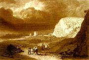 J.M.W.Turner martello towers near bexhill sussex oil on canvas