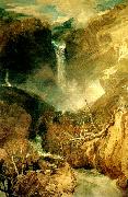 J.M.W.Turner fall of the reichenbach in the valley of oberhasli switzertand oil on canvas