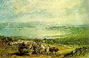 J.M.W.Turner poole, and distant view of corfe castle oil on canvas
