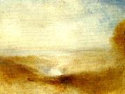 J.M.W.Turner landscape with a river and a bay in the distance oil painting reproduction