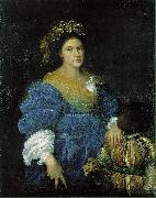 Titian Portrat der Laura de Dianti painting