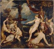Titian Diana and Callisto by Titian; Kunsthistorisches Museum, Vienna oil painting