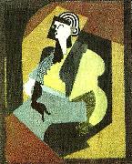 gleizes kvinna med handske oil on canvas