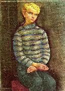 kislind portratt av en pojke oil