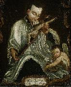 Anonymous Saint Aloysius Gonzaga with the crucifix china oil painting artist