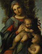Correggio Madonna and Child with infant St John the Baptist painting