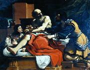 GUERCINO Jacob, Ephraim, and Manasseh, painting by Guercino painting