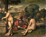 Giorgione Pastoral Concert oil on canvas
