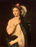 Titian Female Portrait. oil painting