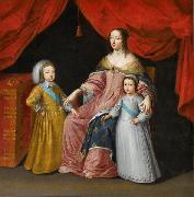 Anonymous Anna of Austria with her children china oil painting artist
