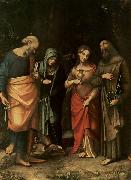 Correggio Vier Heilige oil on canvas