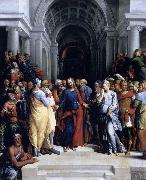 GAROFALO Christ and the Adulteress oil on canvas