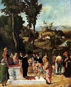 Giorgione Moses Undergoing Trial by Fire oil painting