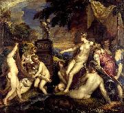 Titian Diana and Callisto painting