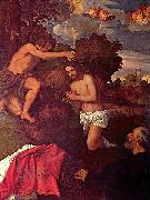 Taufe Christi mit dem Auftraggeber Giovanni Ram  Titian