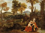 Domenichino The Rest on the Flight into Egypt painting