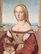 Raphael Young Woman with Unicorn painting