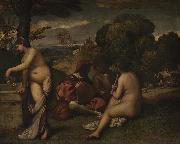 louvre Giorgione oil on canvas