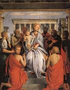 BRAMANTINO Madonna and Child with Eight Saints oil on canvas