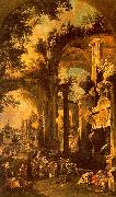 Canaletto An Allegorical Painting the Tomb of Lord Somers oil