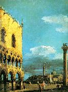 Canaletto The Piazzetta- Looking South oil on canvas