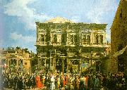 Canaletto Venice: The Feast Day of St. Roch oil on canvas