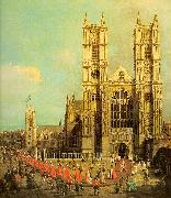 Canaletto London- Westminster Abbey with a Procession of the Knights of the Bath oil painting on canvas