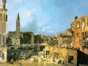 Canaletto The Stonemason's Yard oil on canvas