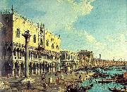 Canaletto Riva degli Schiavoni- Looking East oil on canvas