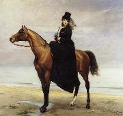 Carolus-Duran At the Seaside,Sophie Croizette on horseback oil on canvas