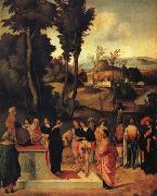 Giorgione Moses' Trial by Fire oil on canvas