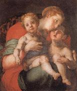 Pontormo Madonna and Child with the Young St.John oil on canvas