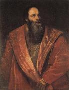 Titian Portrait of Pietro Aretino oil on canvas