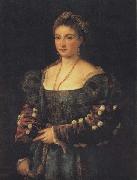 Titian Portrait of a Woman painting