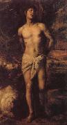 Titian St.Sebastian oil on canvas