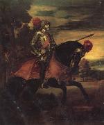 Titian Equestrian Portrait of Charles V oil on canvas