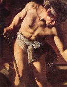 Caravaggio Details of Martyrdom of St.Matthew oil on canvas