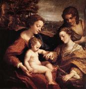 Correggio Le mariage mystique de sainte Catherine d'Alexandrie avec saint Sebastien china oil painting reproduction
