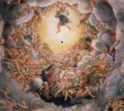 Correggio Assumption of the Virgin,detail of the cupola oil painting