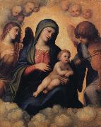 Correggio Madonna and Child with Angels playing Musical Instruments oil on canvas