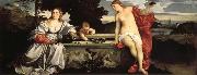 Titian Sacred and Profane Love oil on canvas
