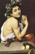 Caravaggio The young Bacchus (mk08) oil on canvas